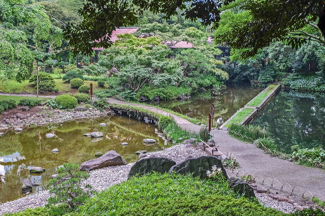 渡月橋と西湖の堤